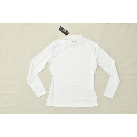 Under Armour Women's Fitted Coldgear Mock Neck Long SleeveWhite Size XL NEW - Picture 4 of 8